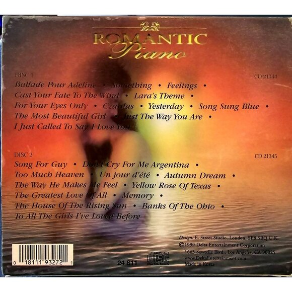 Romantic Instrumentals Piano Nights - 2 CD Music Set - 37409cd - Picture 2 of 6
